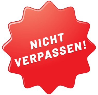 nicht verpassen web Sticker Button