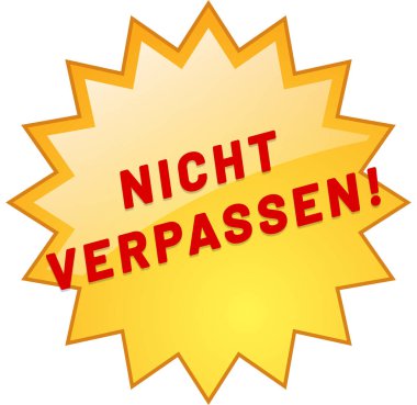 nicht verpassen web Sticker Button
