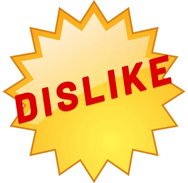 Dislike buton autocolant web — Fotografie, imagine de stoc