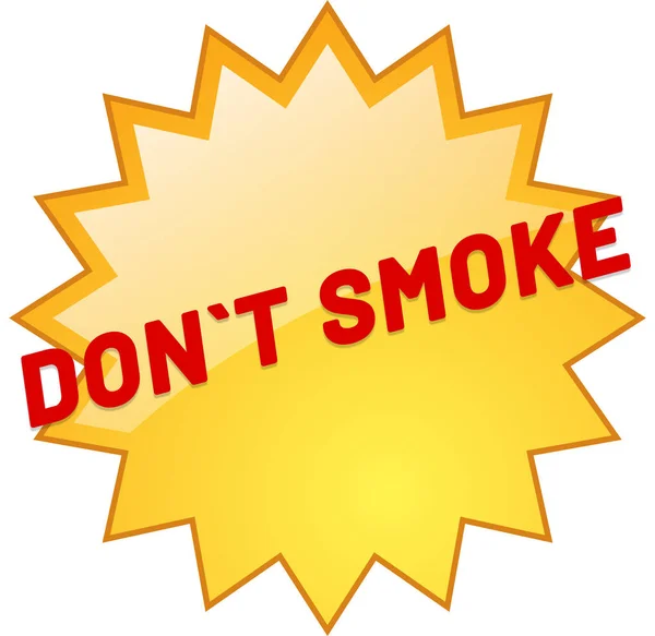 Non fumare web Adesivo pulsante — Foto Stock