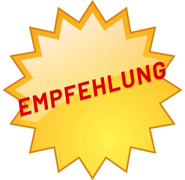 Empfehlung web Sticker knop — Stockfoto