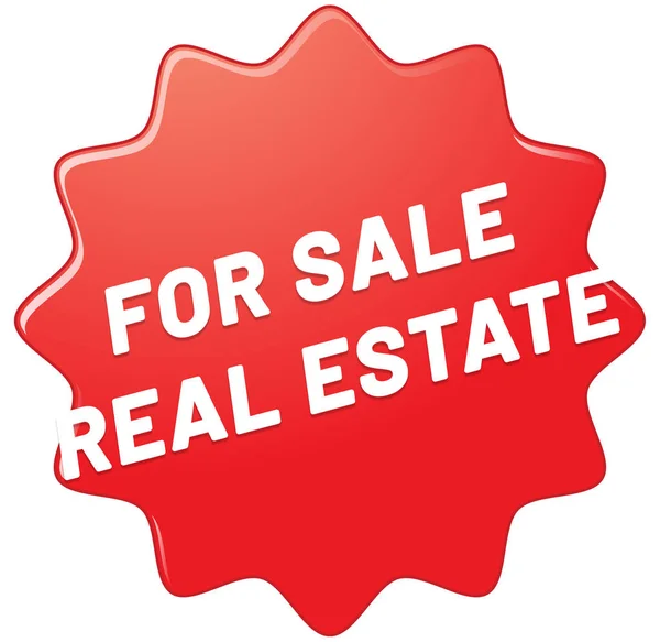 Na prodej Real Estate web Sticker Button — Stock fotografie