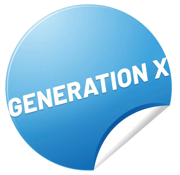 Generation X Web Sticker Button — Stockfoto