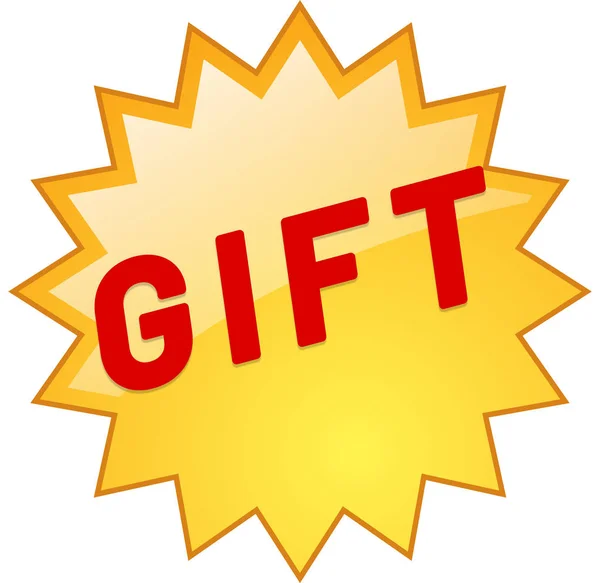 Gift Web sticker knop — Stockfoto