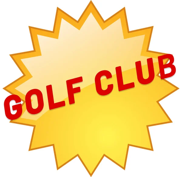 Golf Club web Sticker Button — Stock Photo, Image