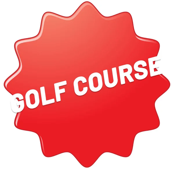 Campos de golfe web adesivo botão — Fotografia de Stock