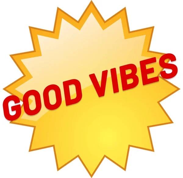 Gute Vibes Web Sticker Button — Stockfoto