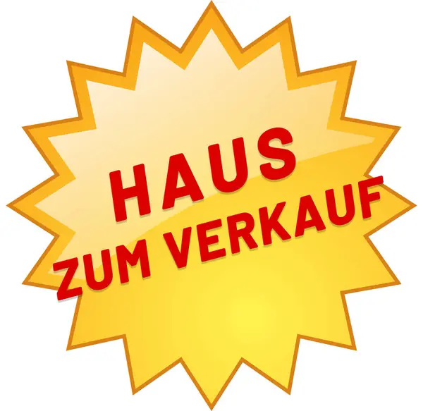 Haus Zum Verkauf webes matrica Button — Stock Fotó