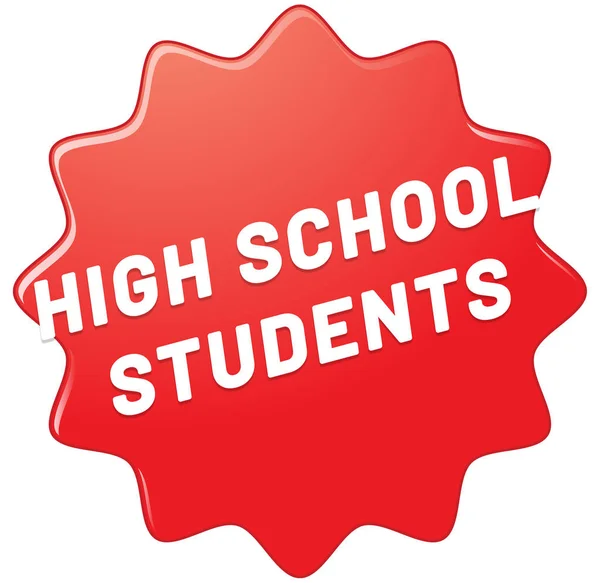 High School Studenci web Przycisk naklejki — Zdjęcie stockowe