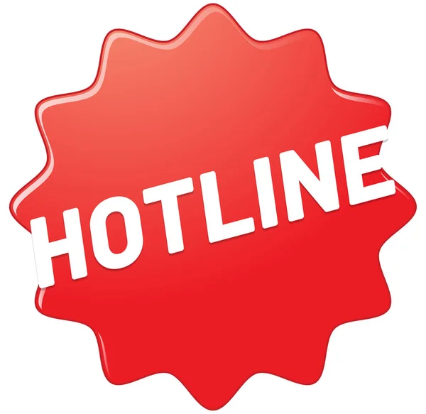 Hotline webb klistermärke Knapp — Stockfoto