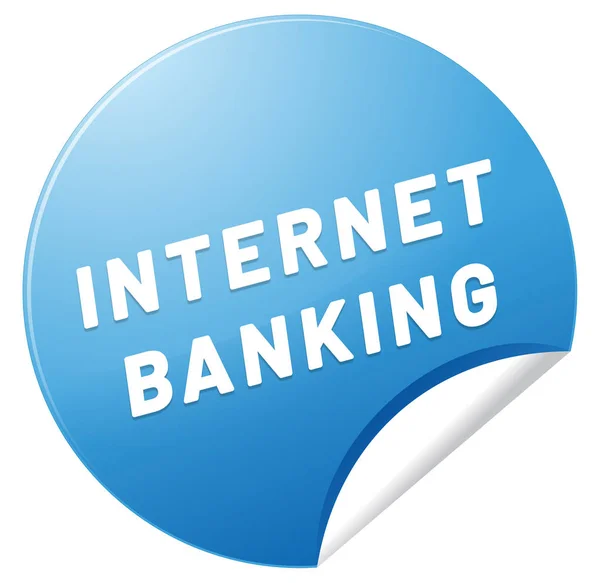 Internet Banking web Adesivo Pulsante — Foto Stock