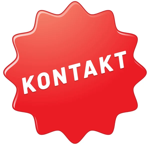 Botão de etiqueta web Kontakt — Fotografia de Stock