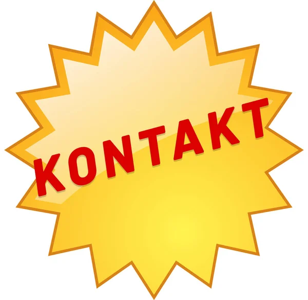 Kontakt web Sticker knop — Stockfoto