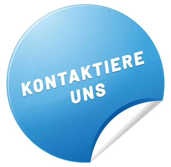 Kontaktiere uns web Sticker Button — Stock fotografie