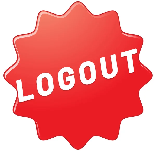 Logout web adesivo botão — Fotografia de Stock