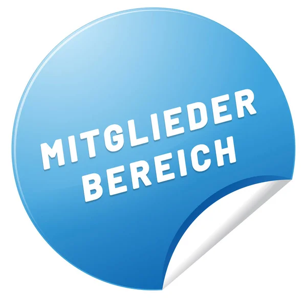 Mitgliederbereich web Sticker Button — Stockfoto