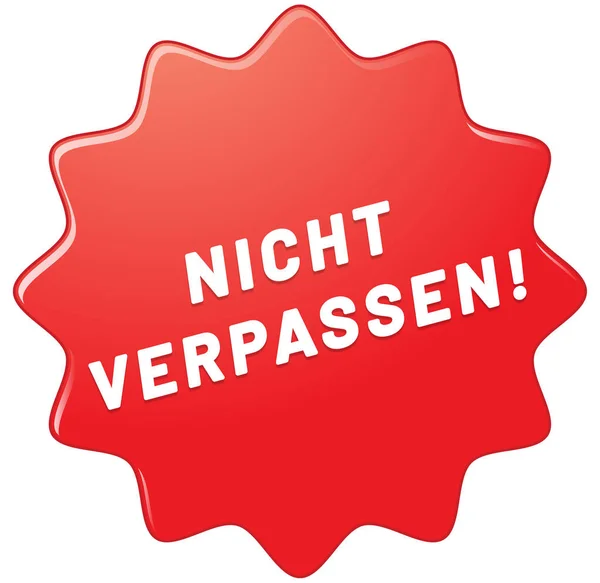 Nicht verpassen web Sticker Button — Stok fotoğraf