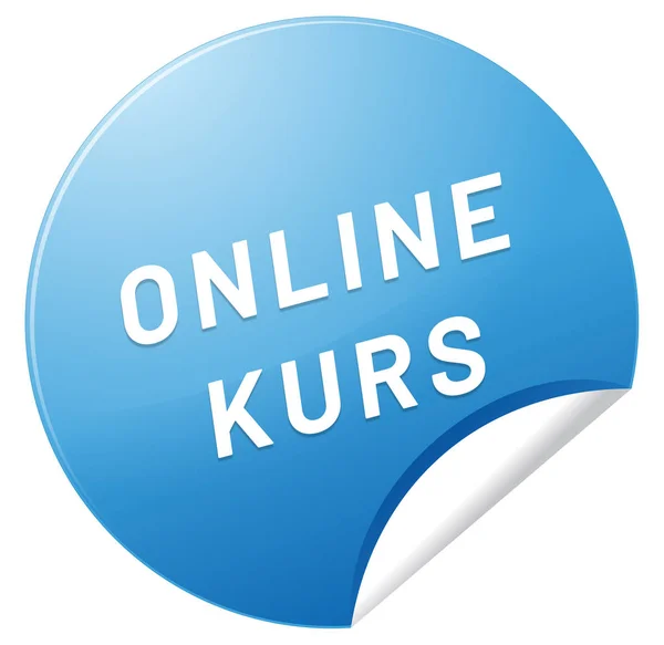 Online Kurs web botón de etiqueta engomada — Foto de Stock