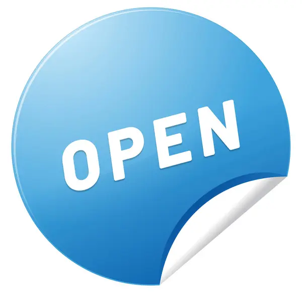 Open web Sticker Button — Stock Photo, Image