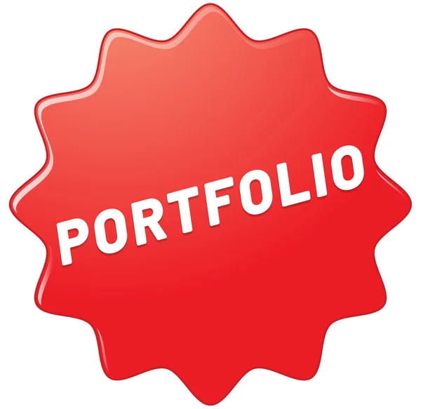 Portfolio Web klistermärke knapp — Stockfoto