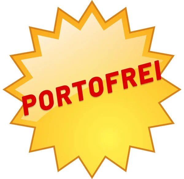 Botão de etiqueta web Portofrei — Fotografia de Stock