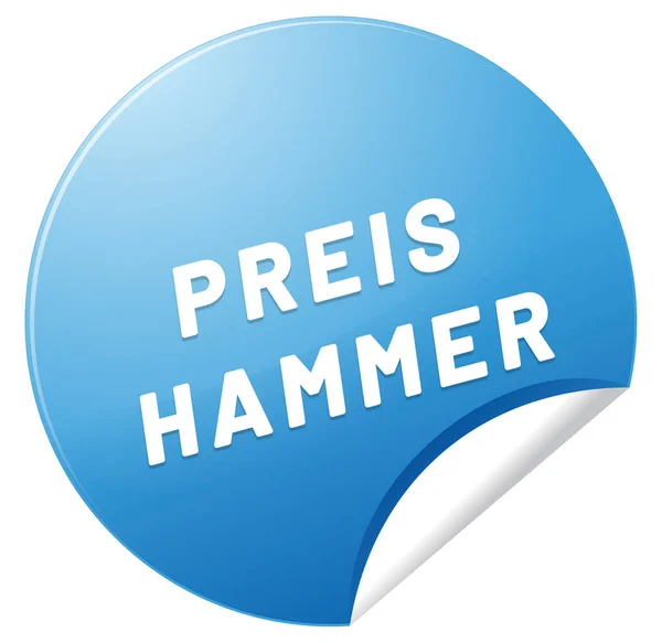 Preis Hammer web Sticker Düğmesi — Stok fotoğraf