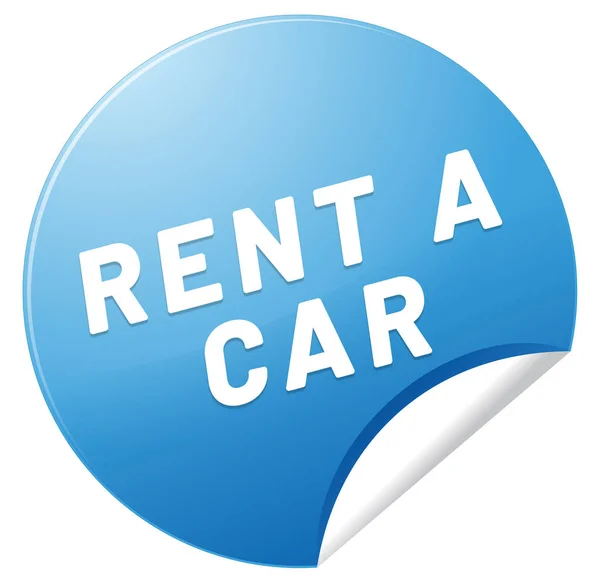 Rent a car web Sticker Button — Stock Photo, Image