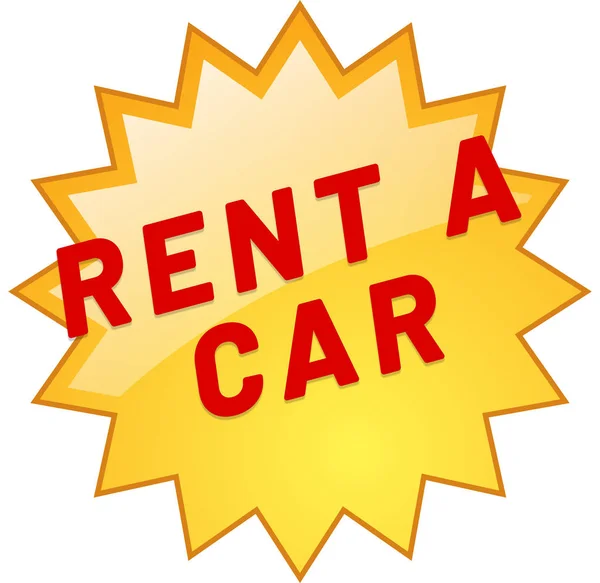 Rent a Car Web Aufkleber-Taste — Stockfoto