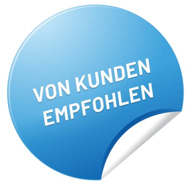  von Kunden empfohlen web Sticker Button