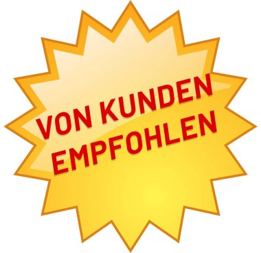  von Kunden empfohlen web Sticker Button