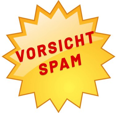  Vorsicht spam web Sticker Button