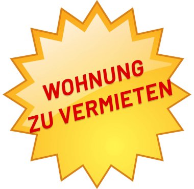  Wohnung zu vermieten web Sticker Button