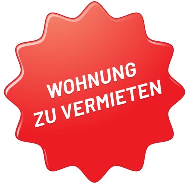  Wohnung zu vermieten web Sticker Button