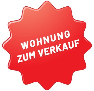 Wohnung zum Verkauf web Sticker Button