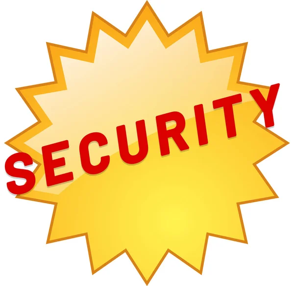 Botão de etiqueta web de segurança — Fotografia de Stock