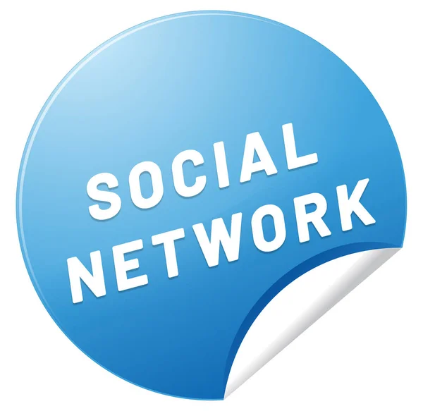 Social Network web Sticker Button — Stock Photo, Image