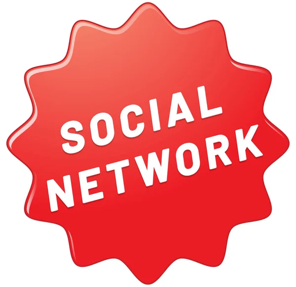 Botão de adesivo web de rede social — Fotografia de Stock