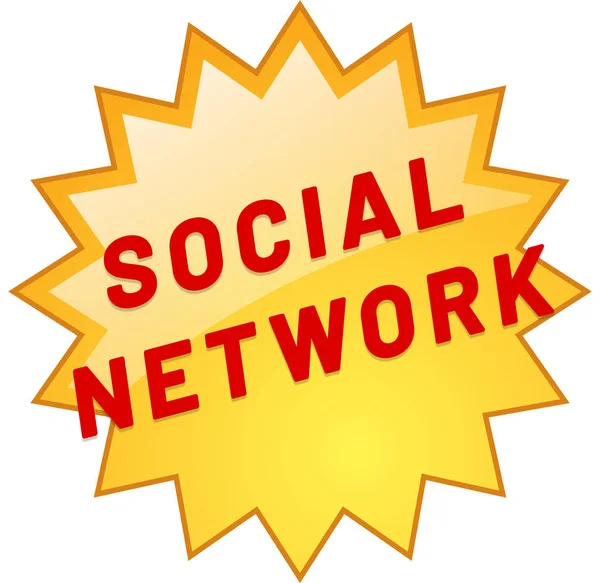 Pulsante adesivo web del social network — Foto Stock