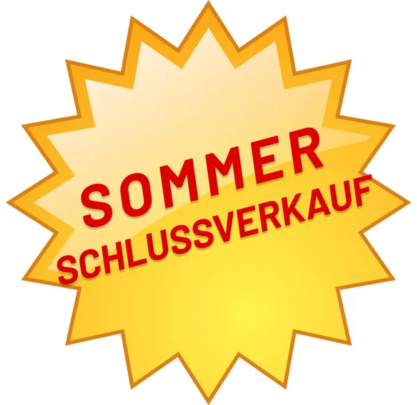 Sommerschlussverkauf Web Sticker Button — Stockfoto