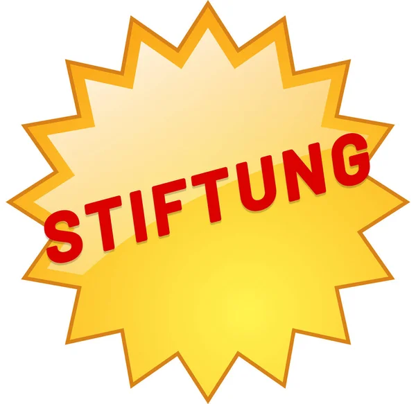 Stiftung web adesivo botão — Fotografia de Stock