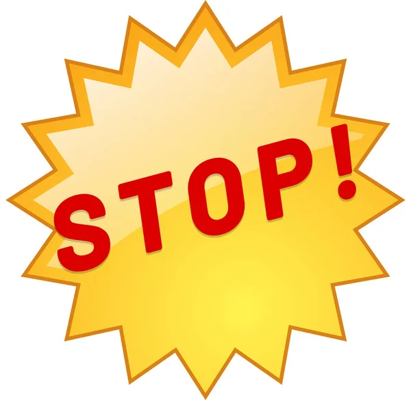 Stop web Sticker Button — Stock Photo, Image