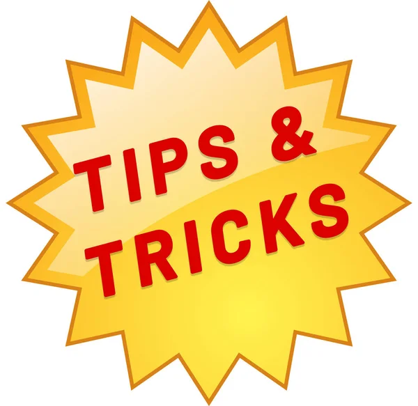 Tipps & Tricks Web Sticker Button — Stockfoto