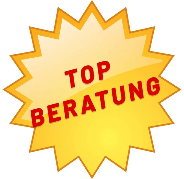 Top Beratung web Sticker Button — Stock Photo, Image