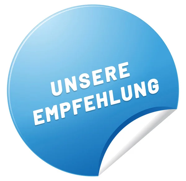 Unsere Empfehlung web Sticker Button — Φωτογραφία Αρχείου