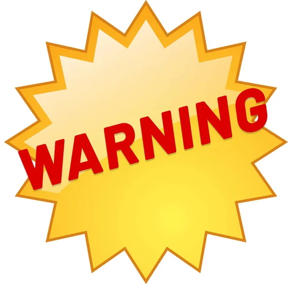 Предупреждение веб-Наклейка кнопки — стоковое фото