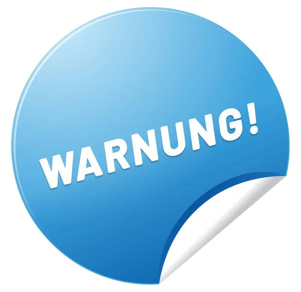 Botão de etiqueta de web de Warnung — Fotografia de Stock