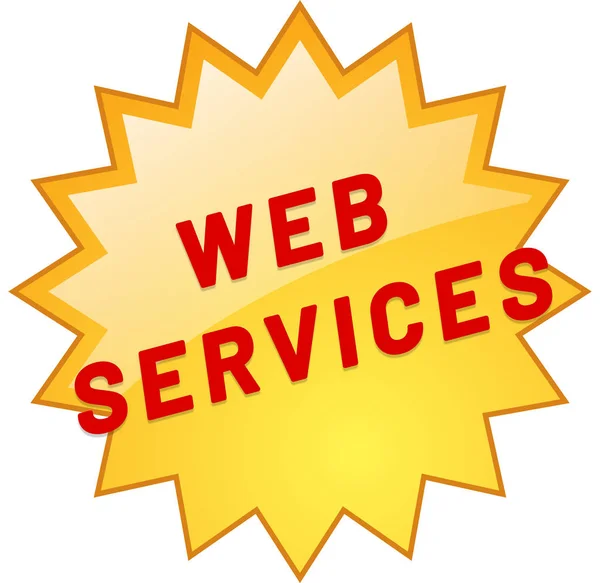 Web Services Web Sticker Button — стокове фото