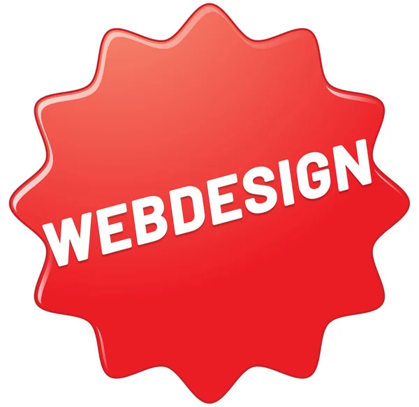 Webdesign web adesivo botão — Fotografia de Stock