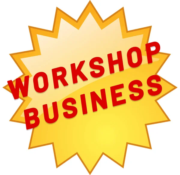Workshop Business web Sticker Button — Stock Photo, Image