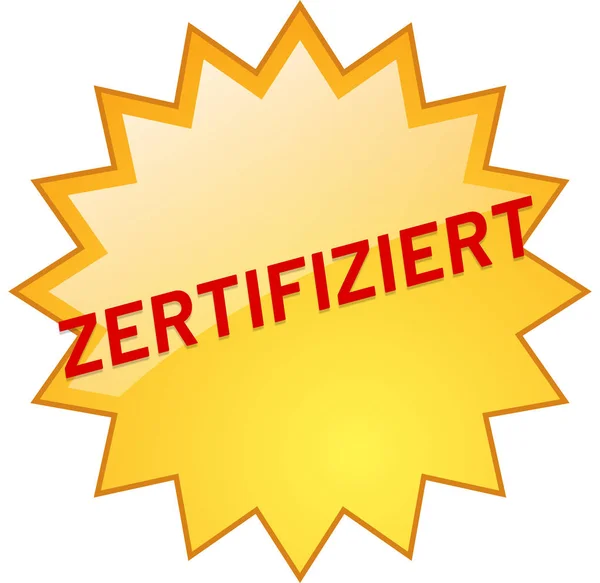 Zertifiziert Web sticker knop — Stockfoto